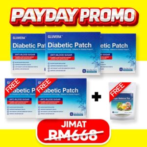 PAYDAY PROMO ( 3 KOTAK + FREE 1 + FREE GLUVERA TEA )